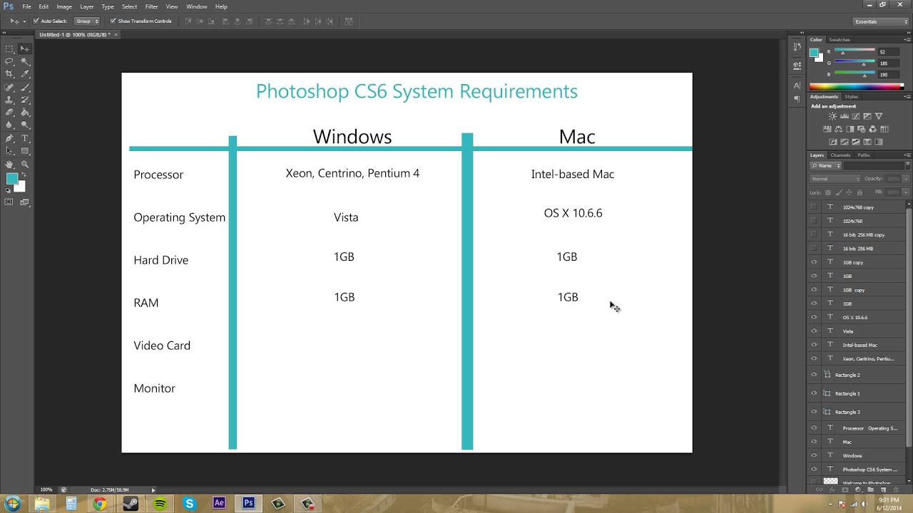 system requirements for photoshop on mac